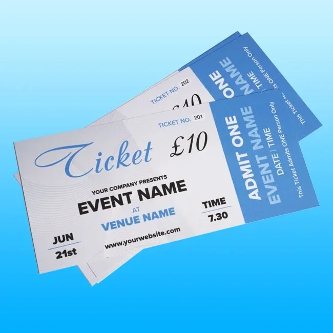 Tickets Printing Woking